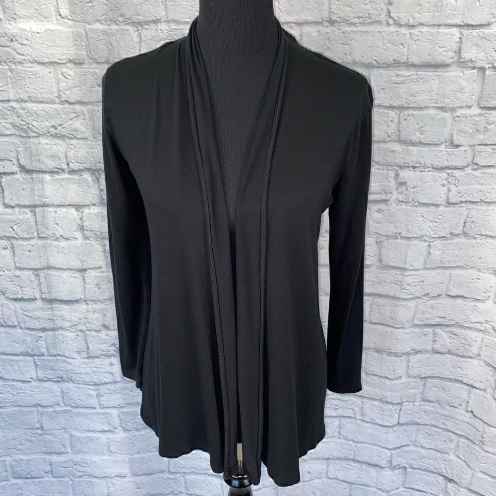 Forever 21 women S open front Longsleeve lightweight black cardigan